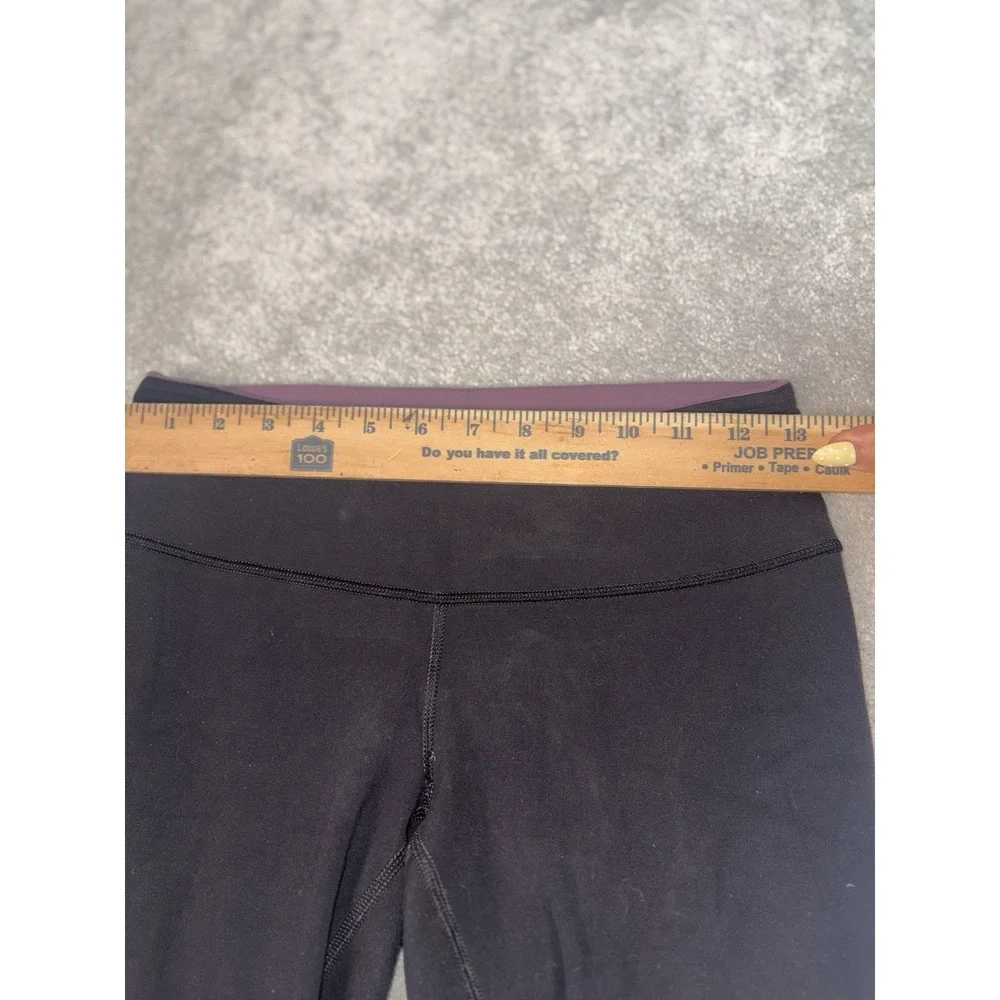 lululemon reversible cropped leggings 6 black/purple